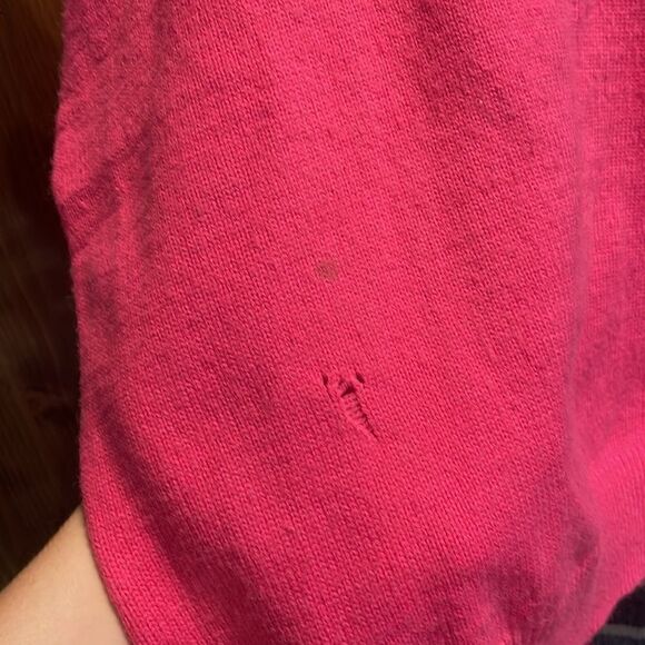 Ann Andelman Pink Knit Distressed Sweater - Picture 4 of 13